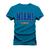 Camiseta Plus Size T-shirt Unissex Algodão Miami Azul