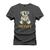Camiseta Plus Size Unissex Algodão Estampada Premium Confortável Urso Money Grafite