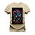 Camiseta Plus Size Unissex Algodão Macia Premium Estampada Jogos E Dados Bege