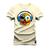 Camiseta Plus Size Unissex T-Shirt Premium Emoji de fone Creme
