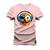 Camiseta Plus Size Unissex T-Shirt Premium Emoji de fone Rosa