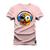 Camiseta Plus Size Unissex T-Shirt Premium Emoji de fone Rosa
