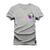 Camiseta Plus Size Unissex T-Shirt Premium Fantasminha Lingua Peito Cinza