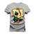Camiseta Plus Size Unissex T-Shirt Premium Sorte Nas Cartas Cinza