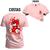 Camiseta Plus Size Unissex T-Shirt Premium The Pain Frente Costas Rosa