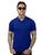 Camiseta Polo Malha Fria Masculina Lisa Azul