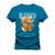 Camiseta Premium 100% Algodão Estampada Shirt Unissex Blessed Urso Azul