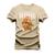 Camiseta Premium 100% Algodão Estampada Shirt Unissex Blessed Urso Bege