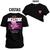 Camiseta Premium 100% Algodão Estampada Shirt Unissex Urso Roxo Frente e Costas Preto