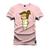 Camiseta Premium T-Shirt Algodão Estampada Unissex Menininha Nerd Rosa