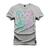 Camiseta Premium T-Shirt Algodão Estampada Unissex Neon Urso Cinza