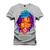 Camiseta Premium T-Shirt Algodão Estampada Unissex Wiz khalifa face Cinza