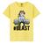 Camiseta Preta Masculina Streetwear Best Unicórnio Amarelo