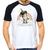 Camiseta Pugicorn camisa pug unicórnio fofo divertido Preto com branco