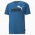 Camiseta Puma Essentials+ Logo 2 Cores Masculina Azul