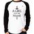 Camiseta Raglan A girl has no name Manga Longa - Foca na Moda Branco, Preto