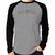 Camiseta Raglan Batimentos Cardíacos Life Manga Longa - Foca na Moda Cinza, Preto