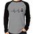 Camiseta Raglan Batimentos Cardíacos Plantinhas Manga Longa - Foca na Moda Cinza, Preto