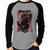 Camiseta Raglan Biker Girl Manga Longa - Foca na Moda Cinza, Preto