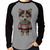Camiseta Raglan Cachorro Husky Siberiano Natalino Manga Longa - Foca na Moda Cinza, Preto