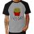 Camiseta Raglan Fry Day - Foca na Moda Cinza, Preto