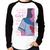 Camiseta Raglan Girl From Village To City Manga Longa - Foca na Moda Branco, Preto