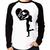 Camiseta Raglan I love NY Girl Manga Longa - Foca na Moda Branco, Preto