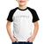 Camiseta Raglan Infantil Batimentos Peace - Foca na Moda Branco, Preto