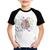 Camiseta Raglan Infantil Cérebro Analítico e Criativo - Foca na Moda Branco, Preto