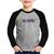 Camiseta Raglan Infantil Coexistência Pacífica Manga Longa - Foca na Moda Cinza, Preto