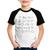 Camiseta Raglan Infantil Cozinha Elementos - Foca na Moda Branco, Preto