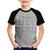 Camiseta Raglan Infantil Cozinha Elementos - Foca na Moda Cinza, Preto
