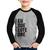 Camiseta Raglan Infantil Eu que ore Manga Longa - Foca na Moda Cinza, Preto