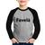 Camiseta Raglan Infantil Favela Manga Longa - Foca na Moda Cinza, Preto