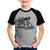 Camiseta Raglan Infantil Fusca - Foca na Moda Cinza, Preto