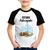 Camiseta Raglan Infantil Futuro Advogado - Foca na Moda Branco, Preto