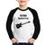 Camiseta Raglan Infantil Futuro Guitarrista Manga Longa - Foca na Moda Branco, Preto