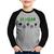 Camiseta Raglan Infantil Go Vegan Símbolos Manga Longa - Foca na Moda Cinza, Preto