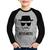 Camiseta Raglan Infantil Heisenberg Manga Longa - Foca na Moda Cinza, Preto