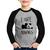 Camiseta Raglan Infantil I Hate Mornings Manga Longa - Foca na Moda Cinza, Preto