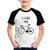 Camiseta Raglan Infantil I Like My Bike - Foca na Moda Branco, Preto