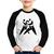 Camiseta Raglan Infantil Judô Jiu Jitsu Manga Longa - Foca na Moda Branco, Preto