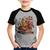 Camiseta Raglan Infantil Livros e flores - Foca na Moda Cinza, Preto