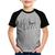 Camiseta Raglan Infantil Meow - Foca na Moda Cinza, Preto