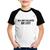 Camiseta Raglan Infantil Meu limite do cartão que lute! - Foca na Moda Branco, Preto