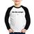 Camiseta Raglan Infantil Não fale comigo! Manga Longa - Foca na Moda Branco, Preto