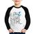 Camiseta Raglan Infantil On Lake Time Manga Longa - Foca na Moda Branco, Preto