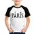 Camiseta Raglan Infantil Paris Torre Eiffel - Foca na Moda Branco, Preto