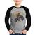 Camiseta Raglan Infantil Ride Fast Or Die Manga Longa - Foca na Moda Cinza, Preto