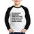 Camiseta Raglan Infantil Se organizar direitinho, cada um cuida da própria vida Manga Longa - Foca na Moda Branco, Preto